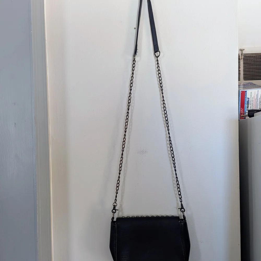 Black Studded Fringe Bag - Picture 2 of 7